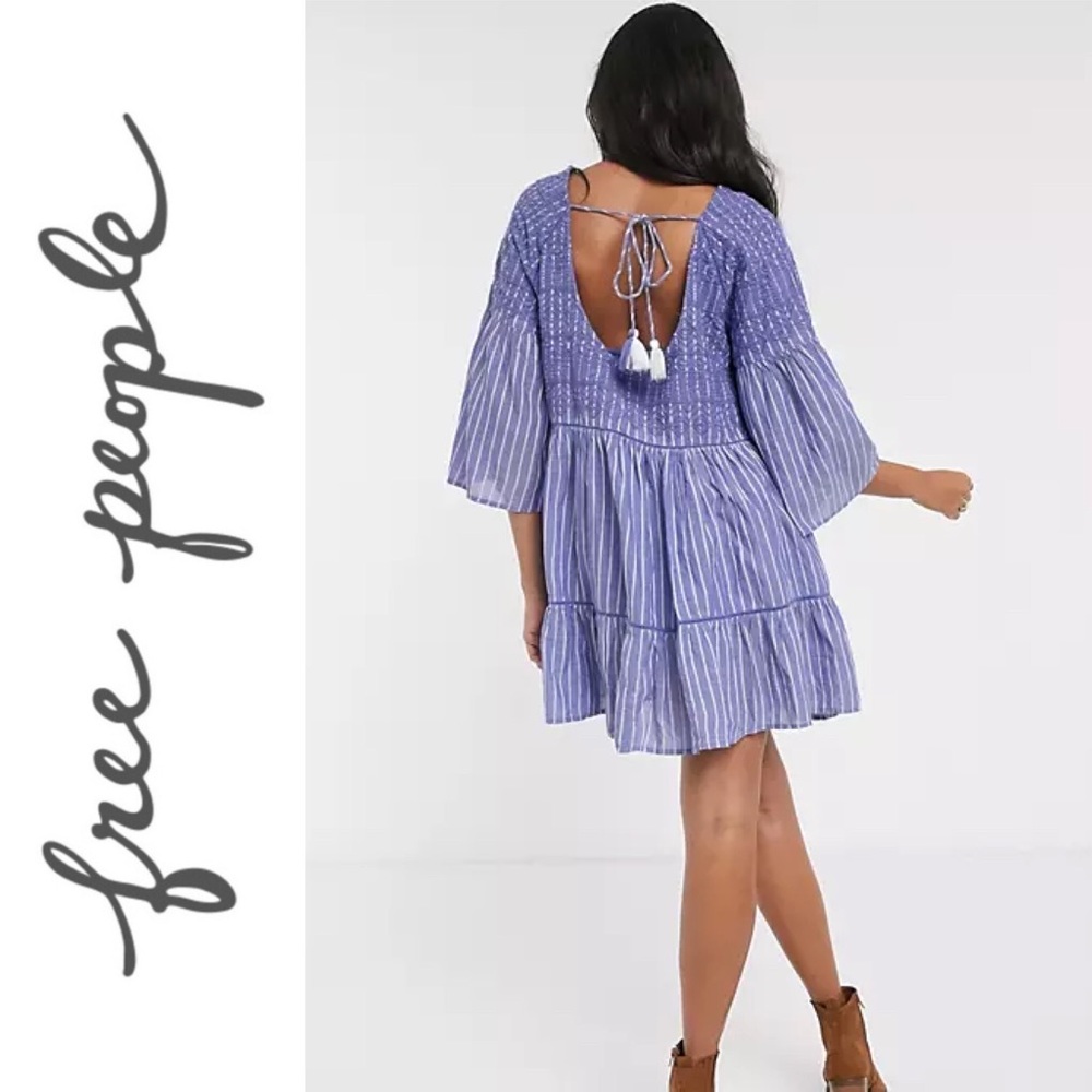 NEW!! Free People Lola Embroidered Mini Dress - Picture 2 of 9